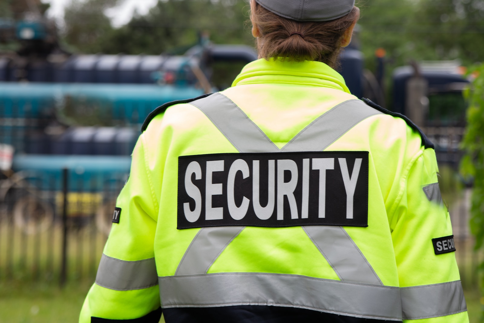 a person wearing a yellow jacket